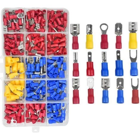 Connecteurs à sertir pour voiture - - 280PCS - Cosses plates et cosses fourches (1/2)