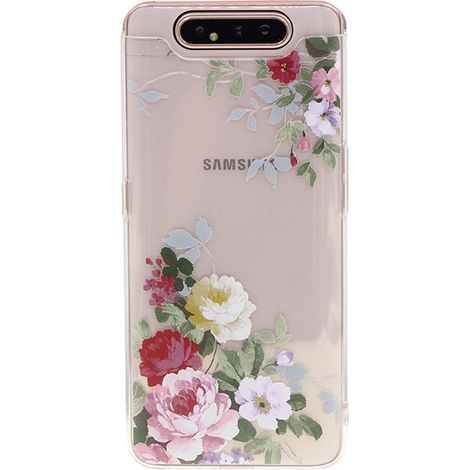 Coque arrière souple pour Samsung Galaxy A80 - Motif fleurs colorées - Étui de protection (1/5)