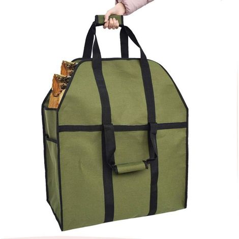 Sac de Rangement pour Bois de Chauffage Sac de Transport pour bûches Heavy Duty Oxford Cheminée Poêle à Bois Accessoires Sac de Rangement Grande cap (1/4)