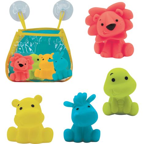 Ludi - 4 aspergatori per animali da bagno, in plastica morbida, multicolore, 10 mesi, 4 pezzi (1/4)