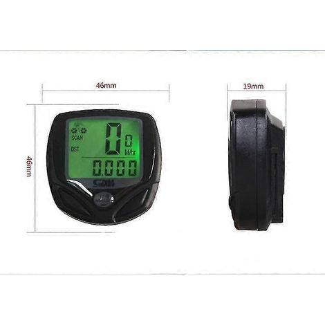 Compteur de vitesse de vélo sans fil 16 fonctions étanche avec écran LCD. (1/5)