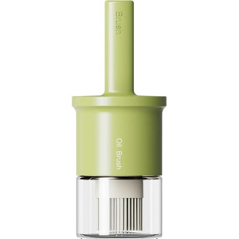 Bouteille d'huile brossé vert 18.6cm de silicone cuit ensemble (1/5)