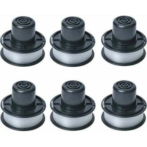 A6226 Trimmerfadenspule, kompatibel mit Black & Decker GL250 / GL310 / GL360 / GL360SB Rasentrimmern, inklusive 6 m Faden, 6 Spulen im Set. DEBUNS (1/4)