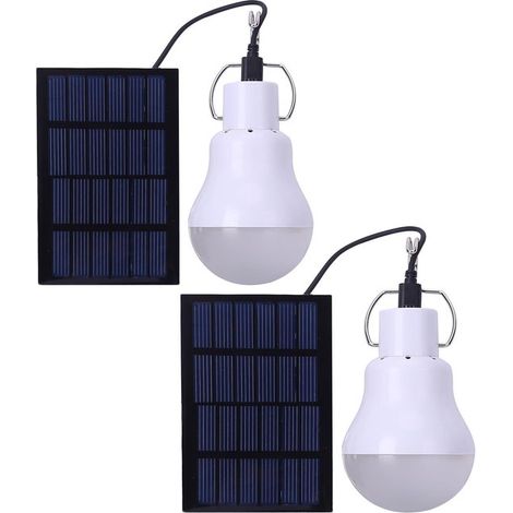 Allecto - Bombilla solar - Recargable - Portátil - Iluminación LED - Lámpara de camping - Luz de emergencia para el hogar y exteriores (1/5)