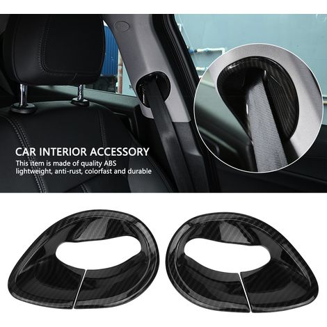 Garniture couvre-cadre ceinture sécurité avant habitacle auto ABS 2pcs 13.5x10cm pour Alfa Romeo Giulia 2016-2018 (1/5)