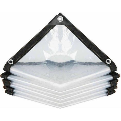 Bâche Transparente imperméable avec œillets 1.5 x 1.5 m Film antigel pour Plantes Fleurs succulentes Film d'isolation Contre Le Froid pour Jardin et Serre Fermes Pluie (1/5)