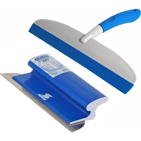 Semin – Lame à enduire CE 78 25 cm – Raclette à lisser 30 cm – Inoxydable et légère – Finition lisse rapide pour enduits (1/4)