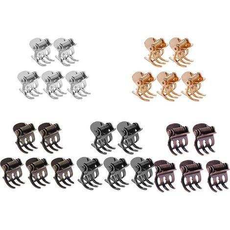 Juego de 25 mini pinzas metálicas para flequillo, pinzas pequeñas para el cabello, pinzas de cangrejo, horquillas modernas, herramientas para peinar el cabello (Mujer) (1/5)