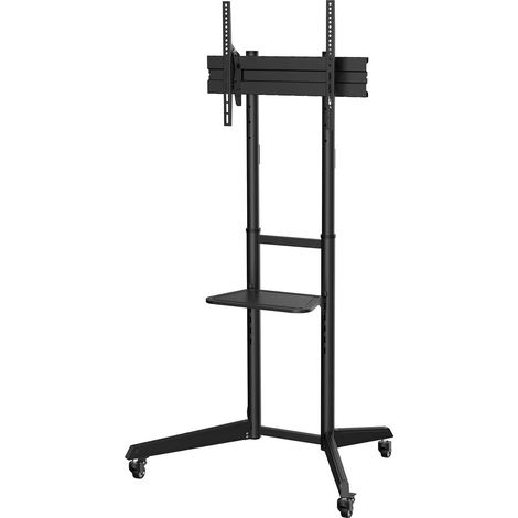 AISENS Floor Stand de ECO with Wheel DVD Tray for Monitor TV 50Kg de 37 70 Black (1/3)