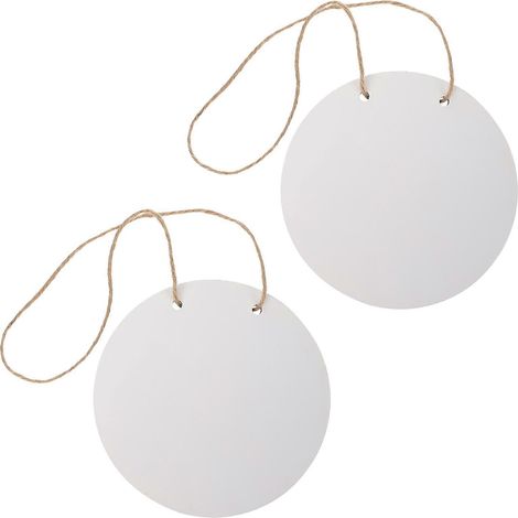 Lot de 2 panneaux en bois vierges à suspendre pour sublimation, décorations et loisirs créatifs à faire soi-même (1/5)