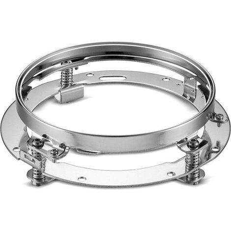 Anneau fixation 7" pour Harley Davidson Road King Classic 98-13 Support montage chrome (1/3)
