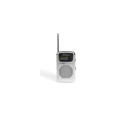 Radio rétro vintage – Radio portable – Radio FM/AM – ABS – Argent (1/5)