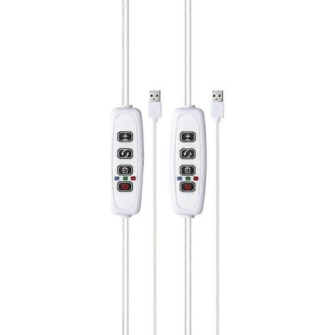 Ringförmige Pflanzenlampe für kleine Zimmerpflanzen, Vollspektrum-LED in Warmweiß und Weiß, höhenverstellbar mit Adapter (1/5)