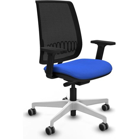 Chaise de bureau piqueras y crespo Alares noir maille blanche (1/2)