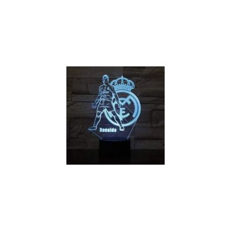 Lampe de table pour chambre d'enfant, thème anime, Ronaldo, veilleuse LED 3D-Crezuo (1/3)