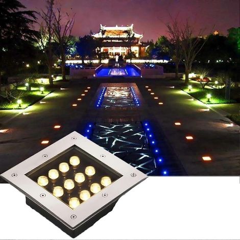 LED-Gartenleuchte für den Außenbereich, 12 V Wechselstrom, Niederspannung, IP68 wasserdicht, 30° Abstrahlwinkel, 12 W, weiß