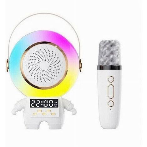 Cassa Speaker Wireless Bluetooth Portatile Con Microfono Karaoke Sveglia Rgb (1/2)