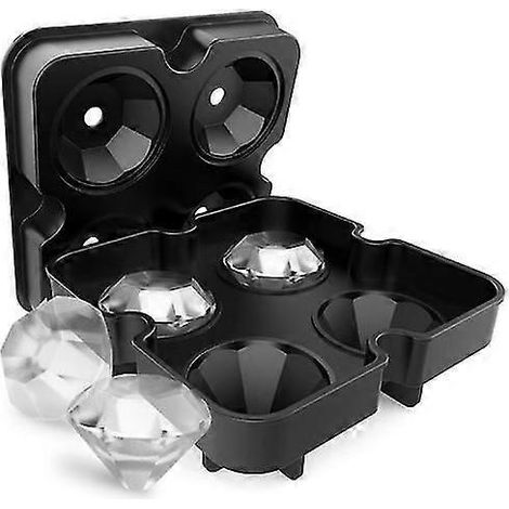 Moule à glaçons en silicone diamant 4 connecteurs (1/5)