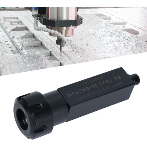 Support de porte-outil auxiliaire ER25 pour tour CNC avec pince de perçage carrée (1/5)