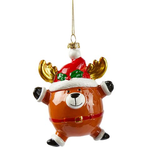 Pallina per albero di Natale "Renna" da 11,5 cm -Bianco (1/2)