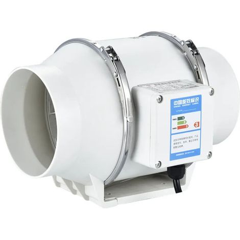200mm Extracteur d'air 220m³/h 40W, 2500R/Min,Ventilateur d'extraction à fort débit d'air, Économe en énergie (5 inch) (1/5)