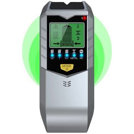 Détecteur mural électronique 5 en 1 - Détecteur de métaux, de montants et de bois avec écran LED, précision de mesure de 0,01 mm (1/5)