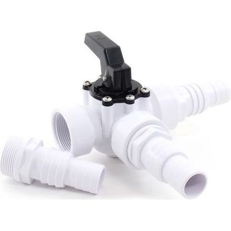 Kit vanne 3 voies bypass – Ø32/38 mm – chauffage solaire / pompe à chaleur – douilles incluses (1/5)