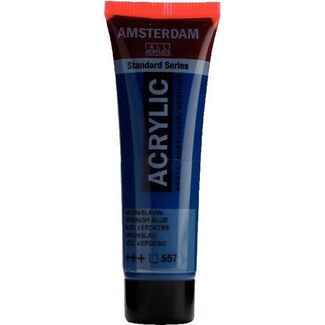 Peinture acrylique - Amsterdam - Acrilico Standard - 20 Ml - Bleu Verde - Résistante à la lumière