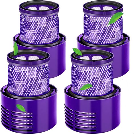 Filtre pour Dyson V10 SV12,Filtres pour Dyson Cyclone V10 SV12 Series V10 Absolute/Animal/Total Clean/Motorhead Aspirateurs, Filtre de Remplacement Accessoires DY-969082-01(4 Packs) (1/5)