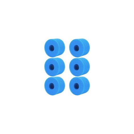 Fltre Spa, Cartouche Filtre Piscine,Cartouche filtrante en éponge Anti Obstruction, Tube d'éponge filtrante 108x40x73 mm (Lot de 6 pièces) — Éponge filtrante Haute efficacité pour piscines. (1/5)
