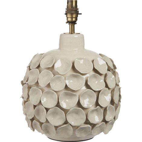 Base lampada tavolo Art Déco ceramica crema B22 Endon (1/5)