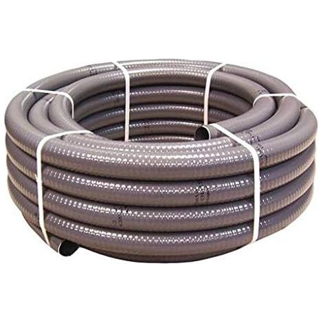 Tuyau semi rigide 50mm – Longueur 15M – PVC lisse renforcé – Pression éclatement 18 bars – Compatible traitements de piscine – Espiroflex