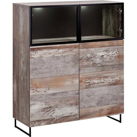 Buffet Design 2 Portes "Plank" 120cm Naturel (1/3)