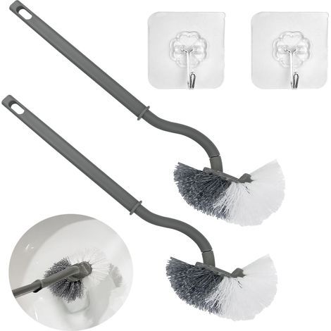 2 Pièces Bosse Toilettes WC, Bosse a Toilettes avec 2 Cochet, Incuvée, Tete Coubee Nettoyage Cuvette Fond pou Salle (1/5)