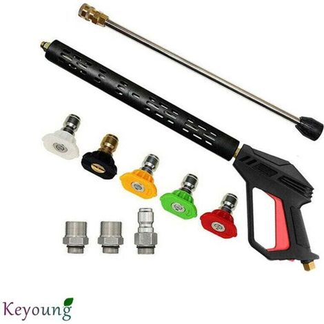 Pistolet de lavage haute pression, lance, kit de buses, kit d'embouts 4000psi m22