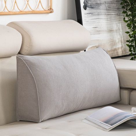AUTRUCKER Coussin de soutien lombaire épais, 703517 cm, coussin de dossier de canapé, amovible, convient aux chambres et aux salons (gris clair) (1/5)