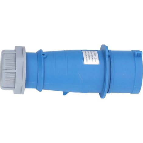 Connecteur industriel IP44 étanche 32A 220-240V, prise aviateur 2P+E en laiton, contact robuste, usage professionnel (1/5)
