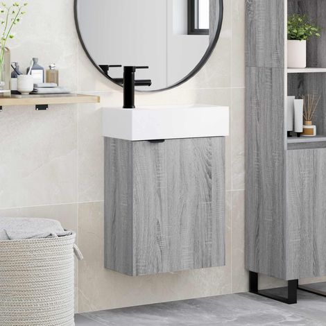 Módulo de baño con grifería  gris 45,5 x 22,5 x 84 cm