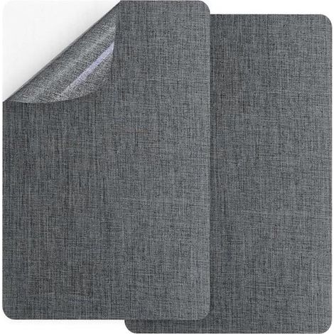 patchs de réparation auto-adhésifs en tissu - Gris foncé - Pour canapé, tente, meubles, siège auto - 20 x 28 cm (1/5)