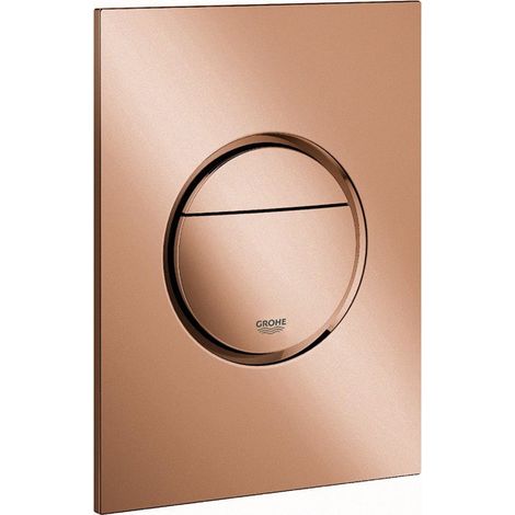 GROHE Nova Cosmopolitan S 37601 2-Mengen / Start & Stopp placa de actuador de inodoro oro rosa brillante