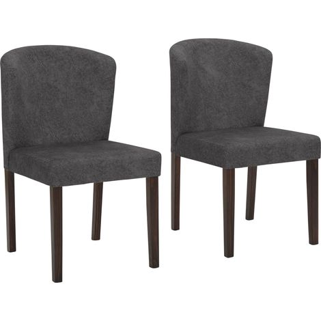 Hamilton-Ensemble de 2 chaises de salle à manger en PU Vintage Brown (1/5)