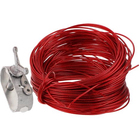 Kit de Treuil Réglable en Aluminium Câble Acier de 40 M pour Couverture de Piscine Hors Sol Cliquet à Ressort Robuste Sangles Résistantes aux Intempéries Protection Hivernale (1/5)