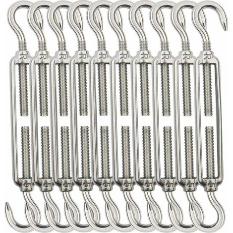 Estrattore per cavi, estrattore M5, estrattore per ganci, estrattore in acciaio inossidabile 304 per stendibiancheria, sospensione, estrattore per ringhiere - Confezione da 10 (1/5)
