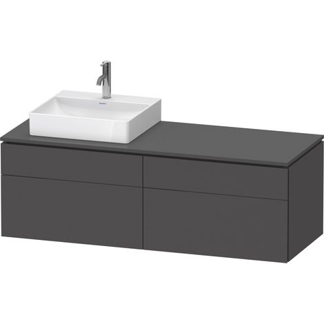 Duravit L-Cube Meuble sous-lavabo en console suspendu, avec plan (1/4)
