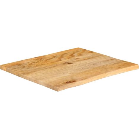 Dessus de table,Plateau de table,Dessus de bureau à bord vivant 40x40x2,5 cm bois massif manguier CFW60842 (1/5)