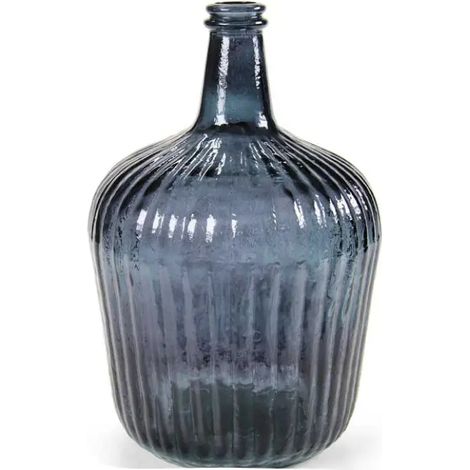 Schwarze Glasflasche 10 L Ø26x38 cm, dekorativ und elegant