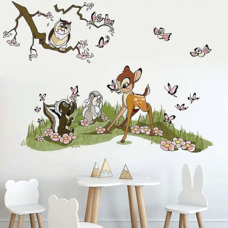 Bambi Muurstickers met bosdieren voor babykamer, kinderkamer en slaapkamer. (1/5)