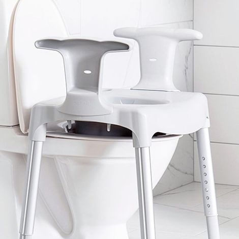 Silla/cubierta para inodoro y ducha Etac Swift Freestanding (multifuncional) con reposabrazos y respaldo desmontables (160 kg)
