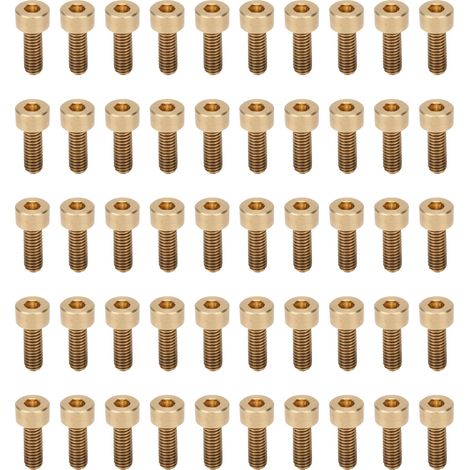 50 Vis à tête hexagonale creuse en cuivre, M4 x 11 mm, lot de 50 pièces pour fixation industrielle et bricolage (1/5)