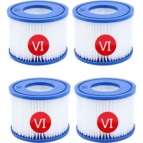 Poolfilter-Ersatzset (4-teilig) für Bestway VI Pumpenfilter, kompatibel mit Lay-Z-Spa Miami (1/5)